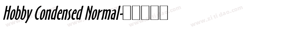 Hobby Condensed Normal字体转换